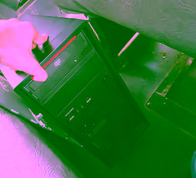 me bringing a thinkstation home on the school bus