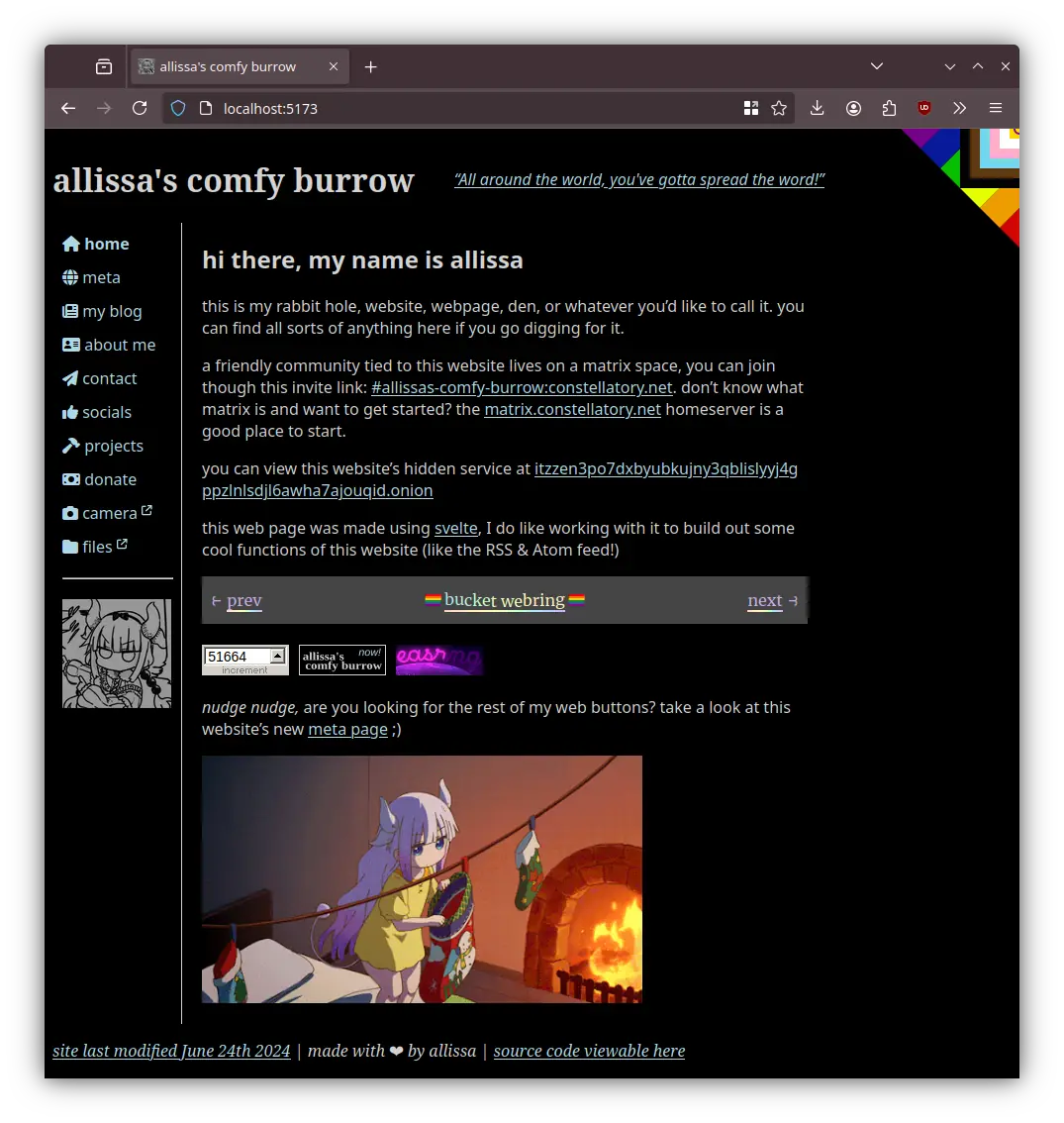 screenshot of the revamped itzzen.net homepage